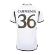 Men's Real Madrid CAMPEONES #36 Home Player Version Soccer Jersey 2023/24 - worldjerseyshop