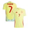 Men's Spain MORATA #7 Away Soccer Short Sleeves Jersey 2024 - worldjerseyshop