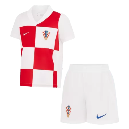 Kids Croatia Home Soccer Jersey Kits(Jersey+Shorts) 2024 - worldjerseyshop