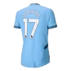 Men's Manchester City DE BRUYNE #17 Home Player Version Soccer Jersey 2024/25 - worldjerseyshop