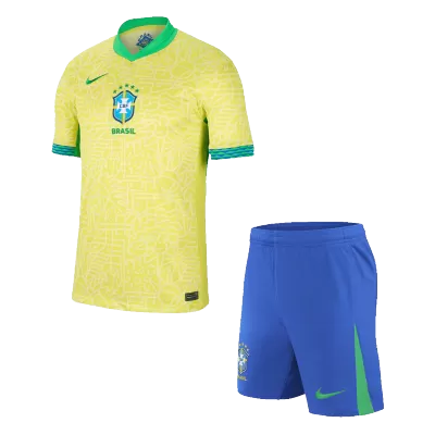 Men's Brazil Home Soccer Kit(Jersey+Shorts) 2024 - worldjerseyshop