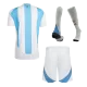 Men's Argentina Home Soccer Whole Kits(Jerseys+Shorts+Socks) 2024 - worldjerseyshop