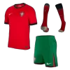 Men's Portugal Home Soccer Whole Kits(Jerseys+Shorts+Socks) 2024 - worldjerseyshop