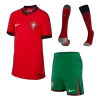 Kids Portugal Whole Kits Home Soccer Kit (Jersey+Shorts+Sock） 2024 - worldjerseyshop