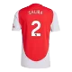 Men's Arsenal SALIBA #2 Home Player Version Soccer Jersey 2024/25 - worldjerseyshop