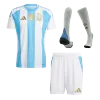 Men's Argentina Home Soccer Whole Kits(Jerseys+Shorts+Socks) 2024 - worldjerseyshop