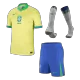 Men's Brazil Home Soccer Whole Kits(Jerseys+Shorts+Socks) 2024 - worldjerseyshop