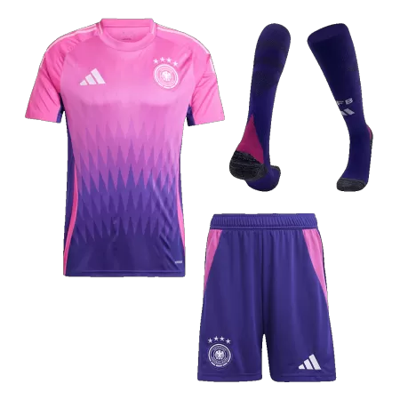Men's Germany Away Soccer Whole Kits(Jerseys+Shorts+Socks) 2024 - worldjerseyshop