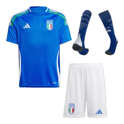 Kids Italy Whole Kits Home Soccer Kit (Jersey+Shorts+Sock） 2024 - worldjerseyshop