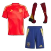 Kids Spain Whole Kits Home Soccer Kit (Jersey+Shorts+Sock） 2024 - worldjerseyshop