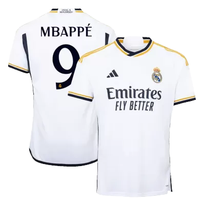 Men's Real Madrid MBAPPÉ #9 Home Soccer Short Sleeves Jersey 2023/24 - worldjerseyshop