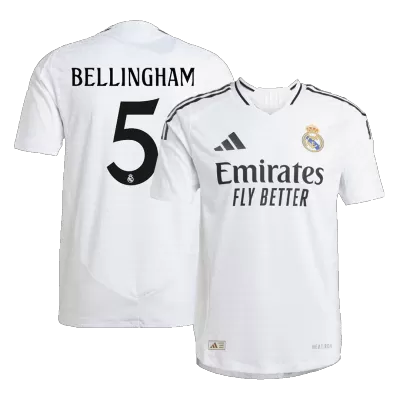 Men's Real Madrid BELLINGHAM #5 Home Player Version Soccer Jersey 2024/25 - worldjerseyshop