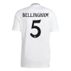 Men's Real Madrid BELLINGHAM #5 Home Soccer Short Sleeves Jersey 2024/25 - worldjerseyshop