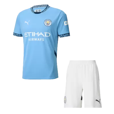 Men's Manchester City Home Soccer Kit(Jersey+Shorts) 2024/25 - worldjerseyshop