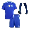 Kids's Argentina Away Soccer Whole Kits(Jerseys+Shorts+Socks) 2024 - worldjerseyshop