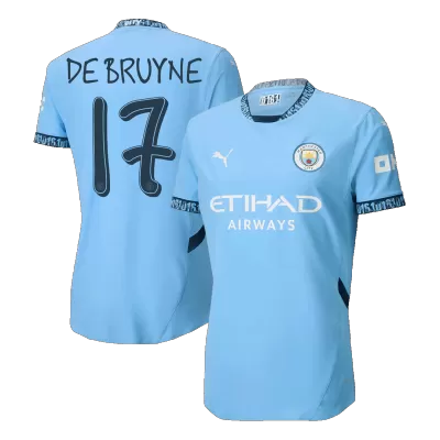 Men's Manchester City DE BRUYNE #17 Home Player Version Soccer Jersey 2024/25-UCL - worldjerseyshop