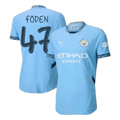 Men's Manchester City FODEN #47 Home Player Version Soccer Jersey 2024/25-UCL - worldjerseyshop