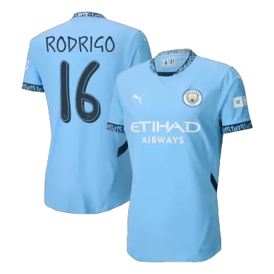 Men's Manchester City RODRIGO #16 Home Player Version Soccer Jersey 2024/25-UCL - worldjerseyshop