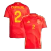 Men's Spain CARVAJAL #2 Home Soccer Short Sleeves Jersey 2024 - worldjerseyshop