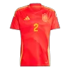 Men's Spain CARVAJAL #2 Home Soccer Short Sleeves Jersey 2024 - worldjerseyshop