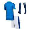 Kids's Brazil Away Soccer Whole Kits(Jerseys+Shorts+Socks) 2024 - worldjerseyshop