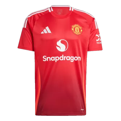 Men's Manchester United Home Soccer Short Sleeves Jersey 2024/25 - worldjerseyshop