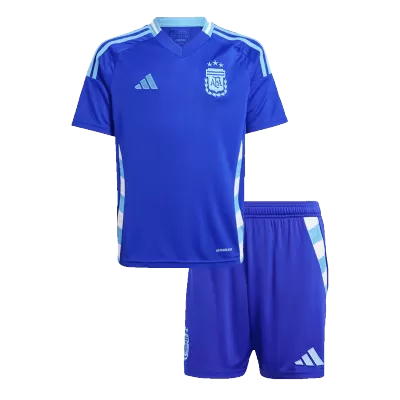 Kids Argentina Away Soccer Jersey Kits(Jersey+Shorts) 2024 - worldjerseyshop