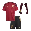 Kids Belgium Whole Kits Home Soccer Kit (Jersey+Shorts+Sock） 2024 - worldjerseyshop