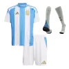 Kids's Argentina Home Soccer Whole Kits(Jerseys+Shorts+Socks) 2024 - worldjerseyshop