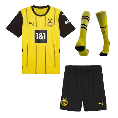 Men's Borussia Dortmund Home Soccer Whole Kits(Jerseys+Shorts+Socks) 2024/25 - worldjerseyshop