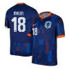 Men's Netherlands MALEN #18 Away Soccer Short Sleeves Jersey 2024 - worldjerseyshop