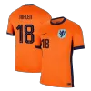 Men's Netherlands MALEN #18 Home Soccer Short Sleeves Jersey 2024 - worldjerseyshop