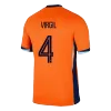 Men's Netherlands VIRGIL #4 Home Soccer Short Sleeves Jersey 2024 - worldjerseyshop