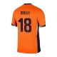 Men's Netherlands MALEN #18 Home Soccer Short Sleeves Jersey 2024 - worldjerseyshop