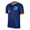 Men's Netherlands VIRGIL #4 Away Soccer Short Sleeves Jersey 2024 - worldjerseyshop