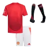 Kids's Manchester United Home Soccer Whole Kits(Jerseys+Shorts+Socks) 2024/25 - worldjerseyshop