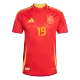 Men's Spain LAMINE YAMAL #19 Home Player Version Soccer Jersey 2024 - worldjerseyshop