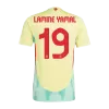 Men's Spain LAMINE YAMAL #19 Away Player Version Soccer Jersey 2024 - worldjerseyshop