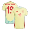 Men's Spain LAMINE YAMAL #19 Away Player Version Soccer Jersey 2024 - worldjerseyshop