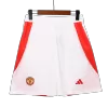 Men's Manchester United Home Soccer Shorts 2024/25 - worldjerseyshop