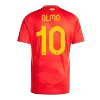 Men's Spain OLMO #10 Home Soccer Short Sleeves Jersey 2024 - worldjerseyshop