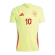 Men's Spain OLMO #10 Away Soccer Short Sleeves Jersey 2024 - worldjerseyshop