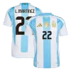 Men's Argentina L.MARTÍNEZ #22 Home Player Version Soccer Jersey 2024 - worldjerseyshop