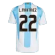 Men's Argentina L.MARTÍNEZ #22 Home Player Version Soccer Jersey 2024 - worldjerseyshop