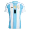 Men's Argentina DI MARIA #11 Home Soccer Short Sleeves Jersey 2024 - worldjerseyshop