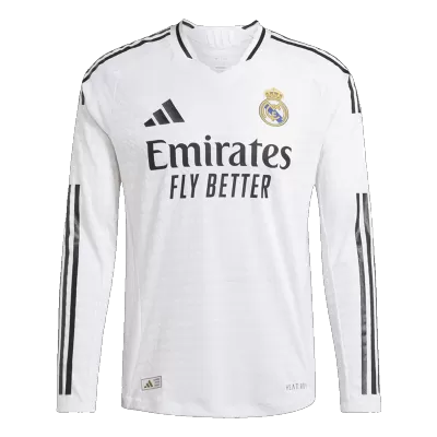 Men's Real Madrid Home Soccer Long Sleeves Jersey Player Version 2024/25 - worldjerseyshop