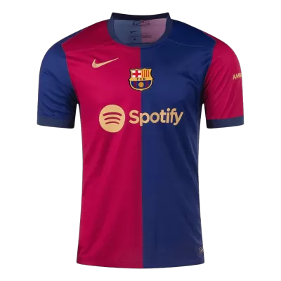 Men's Barcelona Home Soccer Short Sleeves Jersey 2024/25 - worldjerseyshop