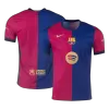 Men's Barcelona Home Player Version Soccer Jersey 2024/25 - Spotify Logo Without Text - worldjerseyshop