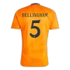 Men's Real Madrid BELLINGHAM #5 Away Soccer Short Sleeves Jersey 2024/25 - worldjerseyshop