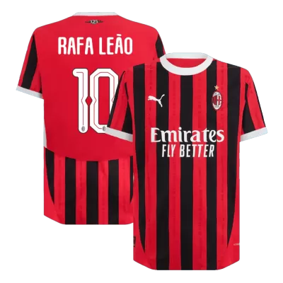 Men's AC Milan RAFA LEÃO #10 Home Player Version Soccer Jersey 2024/25 - UCL - worldjerseyshop